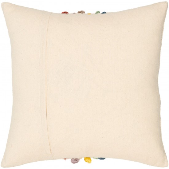 Surya Maysville Burgundy Pillow Shell With Down Insert 16"H X 24"W