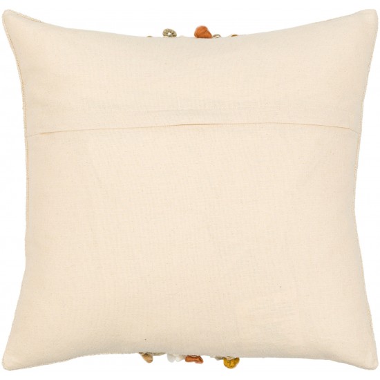 Surya Maysville Light Beige Pillow Shell With Down Insert 20"H X 20"W