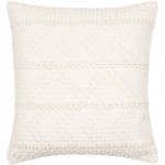 Surya Merdo Pillow Shell With Down Insert 20"H X 20"W Cream