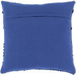 Surya Merdo Dark Blue Pillow Shell With Down Insert 18"H X 18"W
