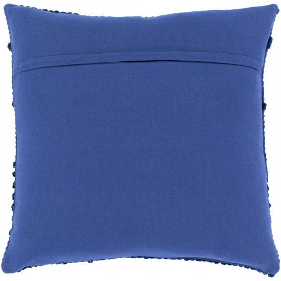 Surya Merdo Dark Blue Pillow Shell With Polyester Insert 18"H X 18"W