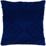 Surya Merdo Dark Blue Pillow Shell With Down Insert 22"H X 22"W