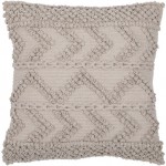Surya Merdo Light Gray Pillow Shell With Down Insert 20"H X 20"W