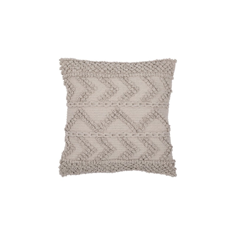 Surya Merdo Light Gray Pillow Shell With Down Insert 20"H X 20"W Surya Merdo Light Gray Pillow Shell With Down Insert 20"H X 20"W