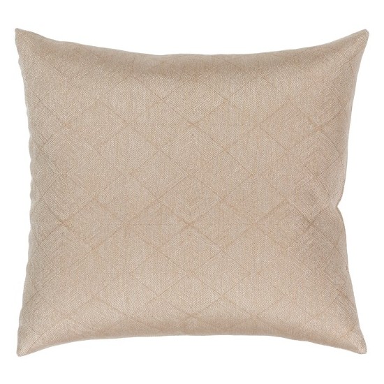 Surya Messina Tan Pillow Shell With Down Insert 18"H X 18"W