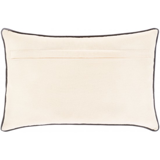 Surya Mila Ivory Pillow Shell With Down Insert 14"H X 22"W