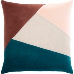 Surya Moza Pillow Shell With Down Insert 20"H X 20"W Light Beige