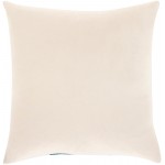 Surya Moza Light Beige Pillow Shell With Down Insert 20"H X 20"W