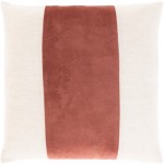 Surya Moza Brick Red Pillow Shell With Polyester Insert 20"H X 20"W