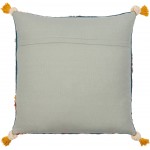 Surya Mystic Blue Pillow Shell With Down Insert 18"H X 18"W