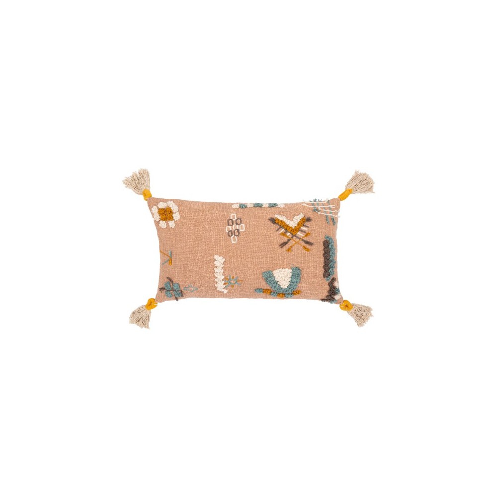 Surya Mystic Dusty Pink Pillow Shell With Down Insert 14"H X 22"W Surya Mystic Dusty Pink Pillow Shell With Down Insert 14"H X 22"W