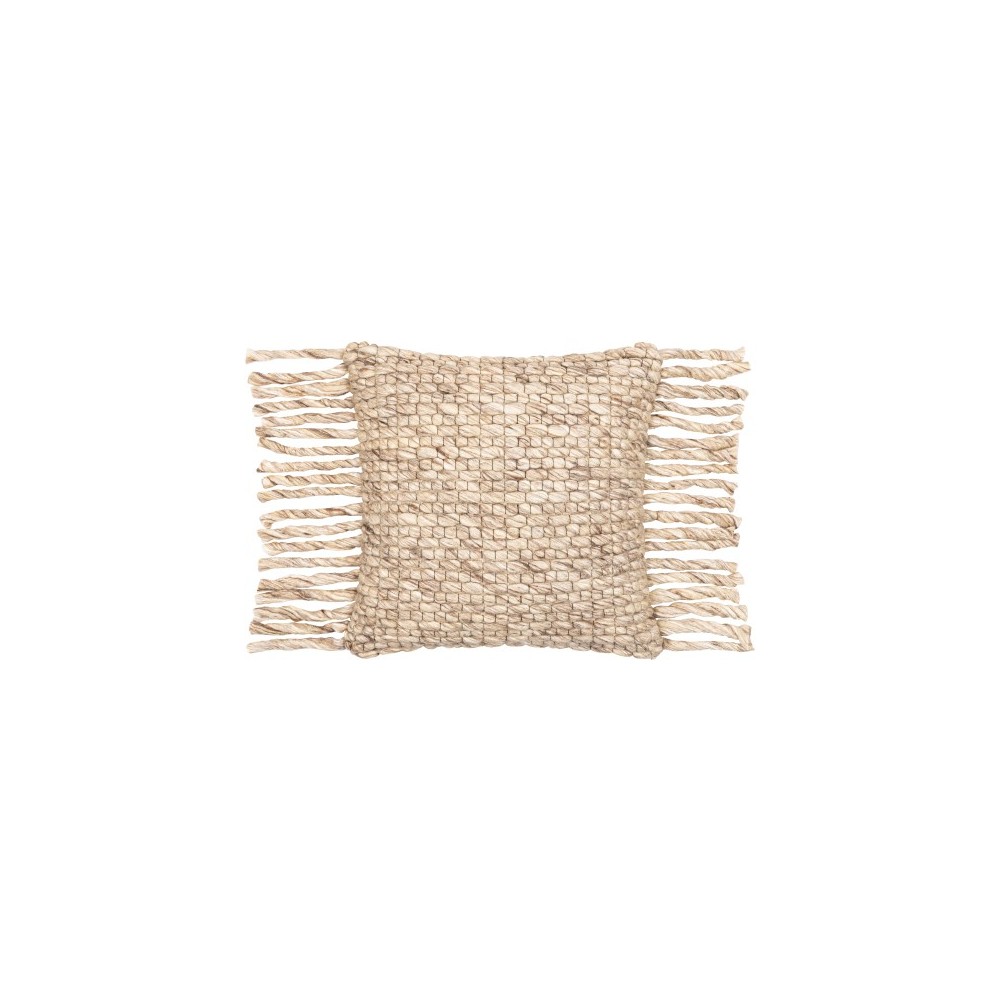 Surya Narvik Brown Pillow Shell With Down Insert 18"H X 18"W