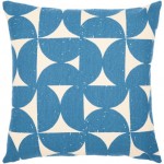 Surya Natur Pillow Shell With Polyester Insert 20"H X 20"W - Dark Blue