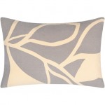 Surya Natur Medium Gray Pillow Shell With Polyester Insert 13"H X 20"W