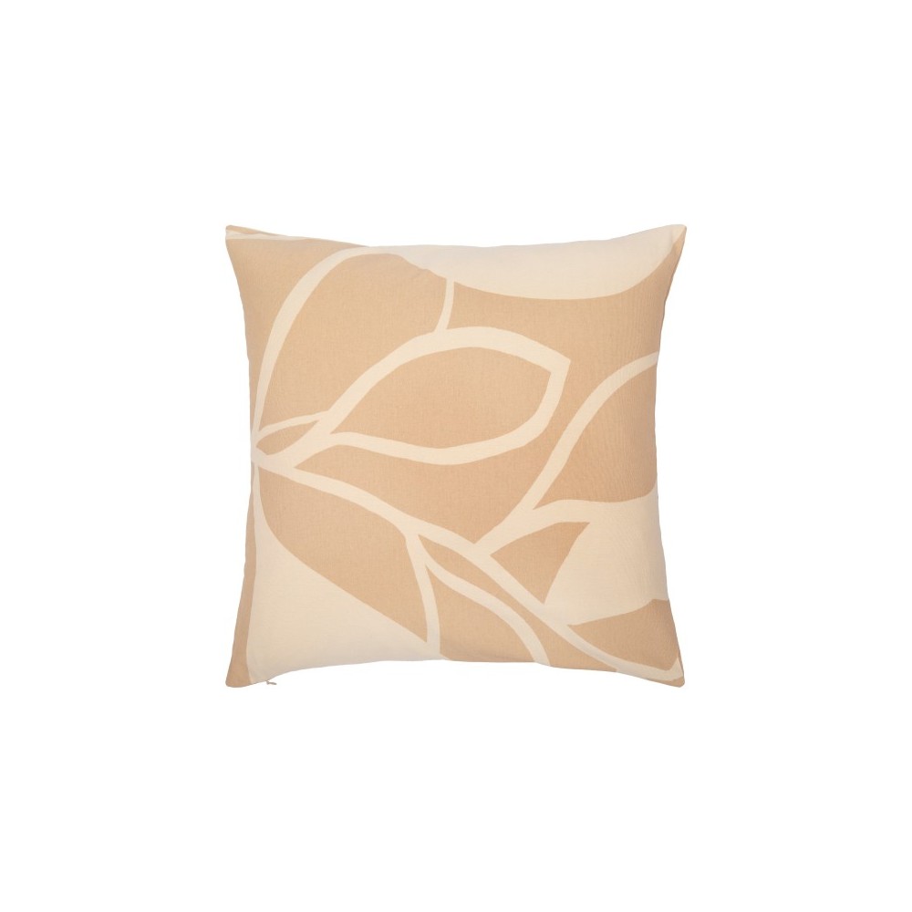 Surya Natur Tan Pillow Shell With Down Insert 18"H X 18"W