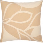 Surya Natur Tan Pillow Shell With Down Insert 18"H X 18"W