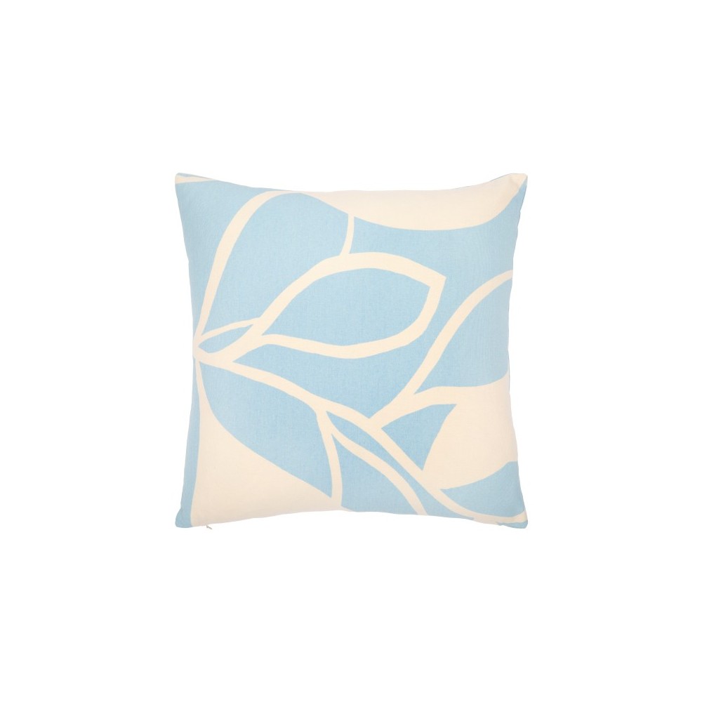 Surya Natur Light Blue Pillow Shell With Polyester Insert 20"H X 20"W