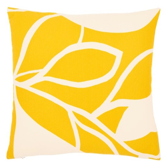 Surya Natur Mustard Pillow Shell With Polyester Insert 20"H X 20"W