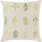 Surya Nature Study Light Beige Pillow Shell With Polyester Insert 20"H X 20"W
