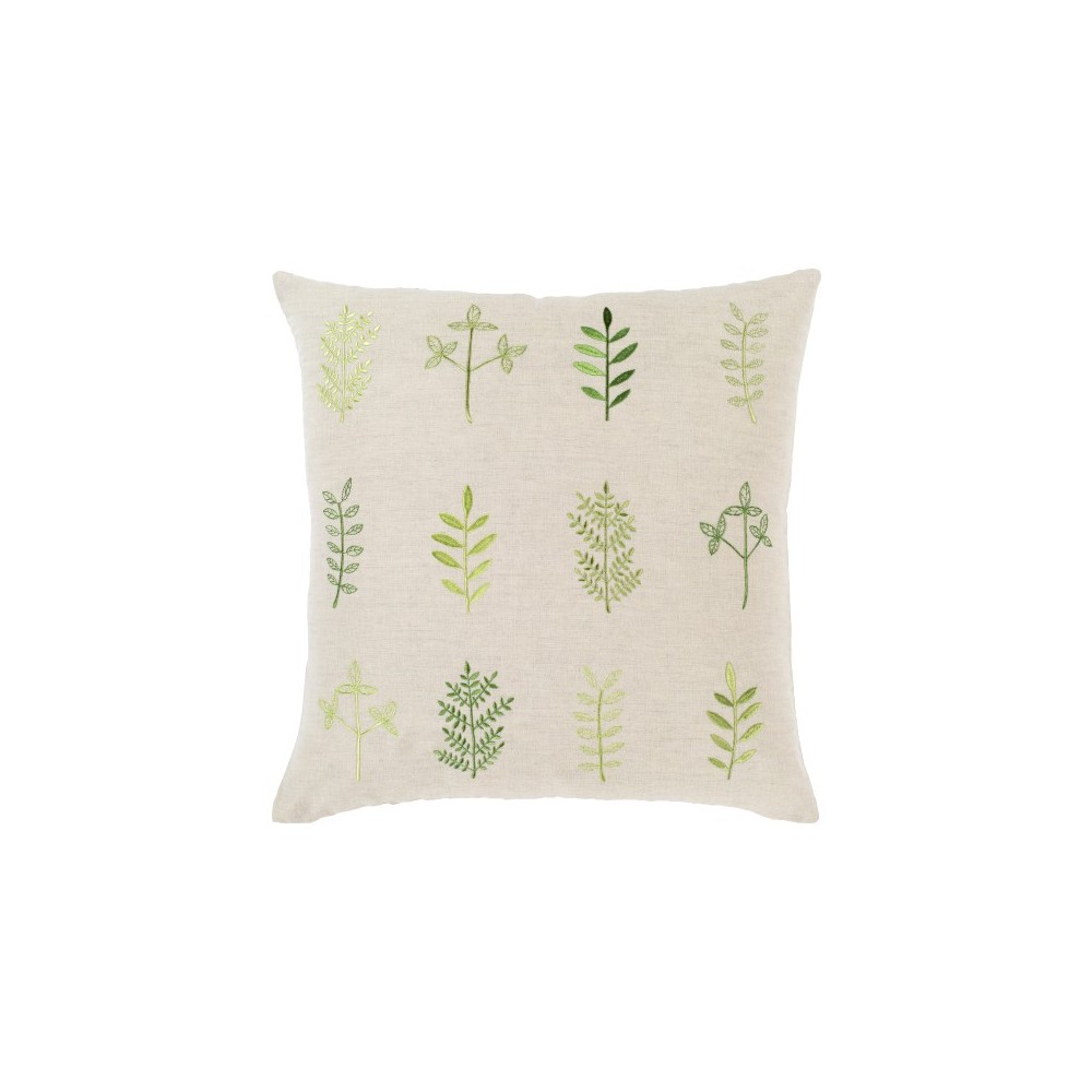 Surya Nature Study Light Beige Pillow Shell With Polyester Insert 20"H X 20"W