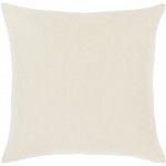 Surya Nature Study Light Beige Pillow Shell With Polyester Insert 22"H X 22"W