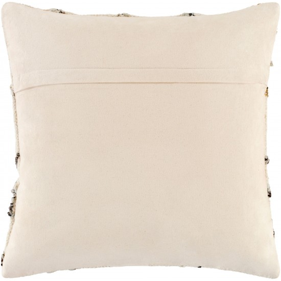 Surya Nettie Pillow Shell With Down Insert 20"H X 20"W Light Beige