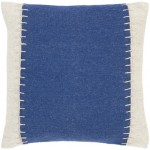 Surya Niko Dark Blue Pillow Shell With Down Insert 20"H X 20"W