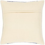 Surya Niko Dark Blue Pillow Shell With Down Insert 20"H X 20"W