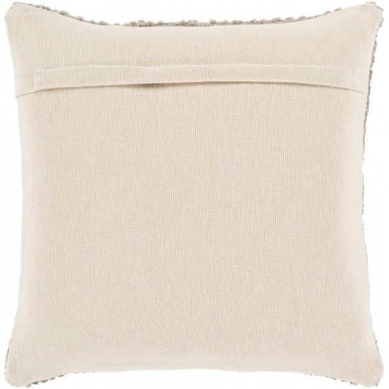 Surya Nobility Pillow Shell With Down Insert 22"H X 22"W - Gray