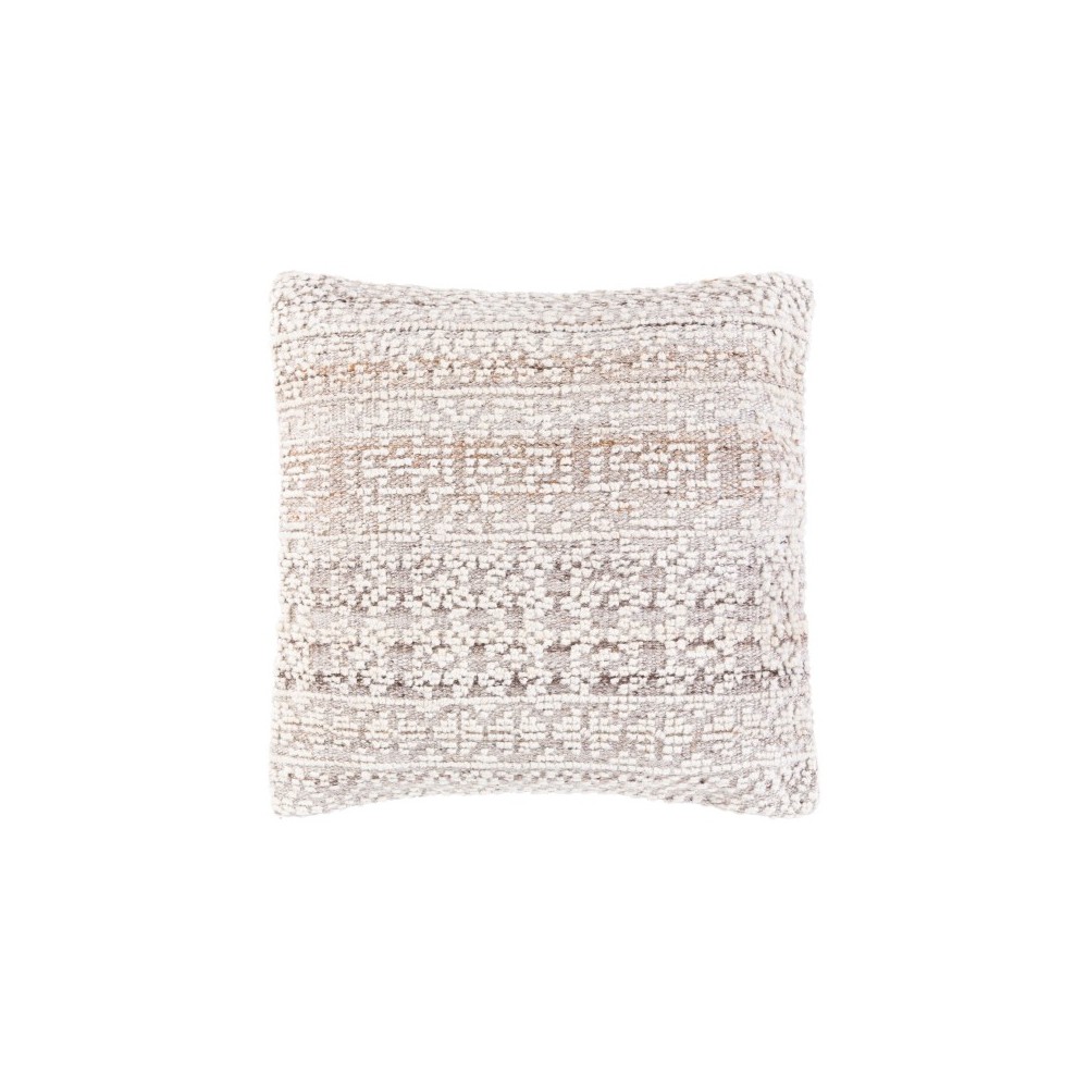 Surya Nobility Pillow Shell With Down Insert 22"H X 22"W - Beige, Off-White Surya Nobility Pillow Shell With Down Insert 22"H X 22"W - Beige, Off-White