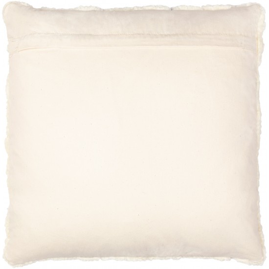 Surya North Cream Pillow Shell With Down Insert 20"H X 20"W