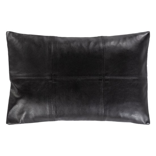 Surya Onyx Black Pillow Shell With Down Insert 13"H X 20"W