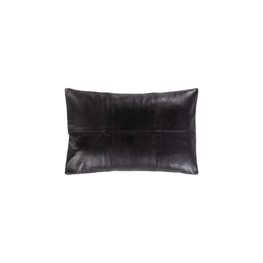 Surya Onyx Black Pillow Shell With Down Insert 13"H X 20"W