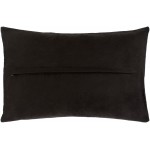 Surya Onyx Black Pillow Shell With Down Insert 13"H X 20"W