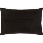 Surya Onyx Black Pillow Shell With Polyester Insert 13"H X 20"W