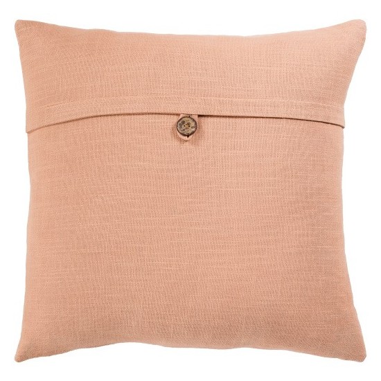 Surya Penelope Dusty Coral Pillow Shell With Down Insert 18"H X 18"W