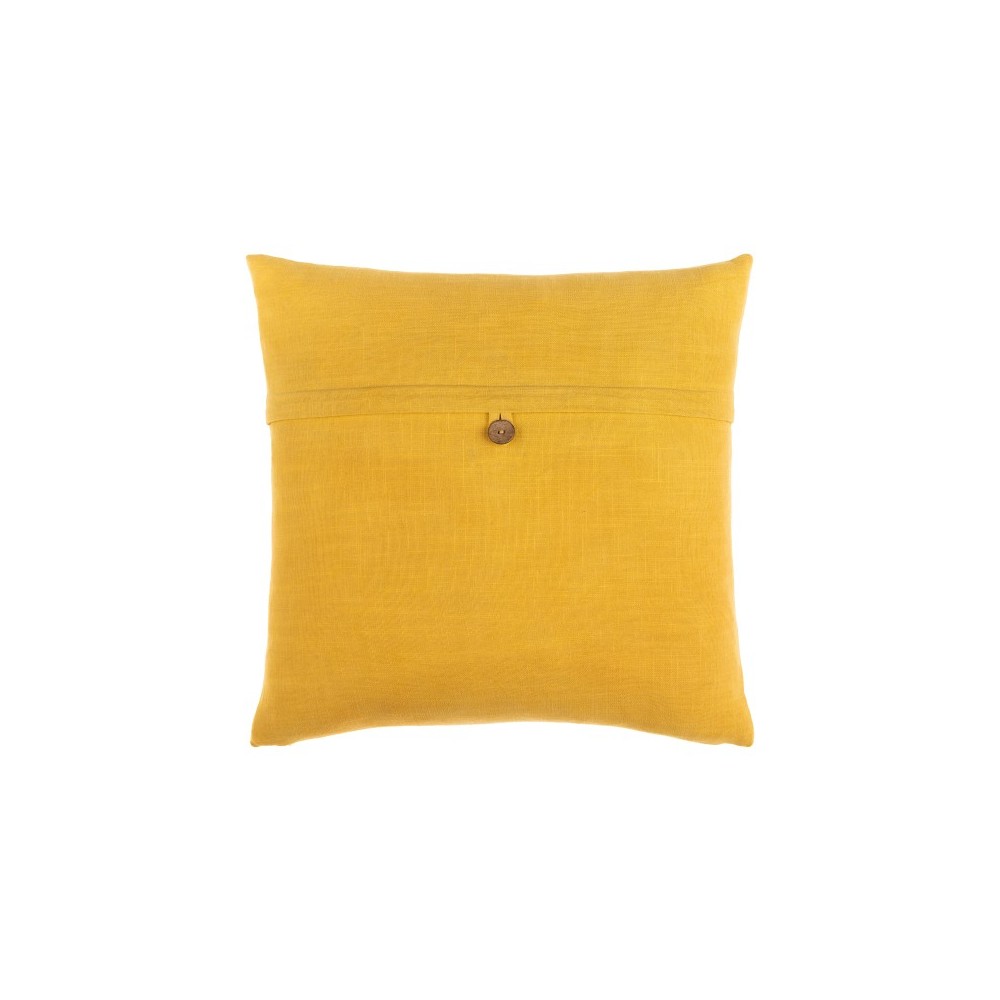 Surya Penelope Mustard Pillow Shell With Down Insert 20"H X 20"W