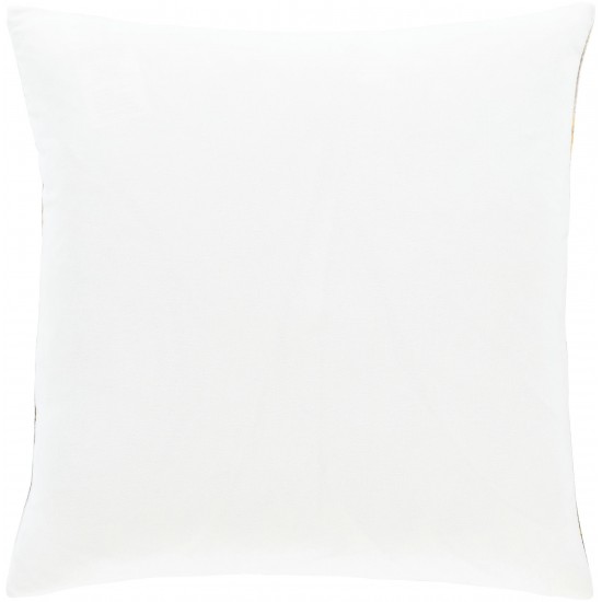 Surya Peniko Pillow Shell With Down Insert 18"H X 18"W Ivory