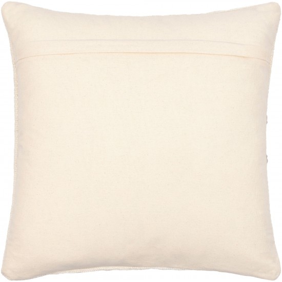 Surya Philip Cream Pillow Shell With Polyester Insert 20"H X 20"W