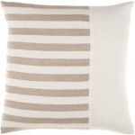 Surya Roxbury Cream Pillow Shell With Down Insert 22"H X 22"W