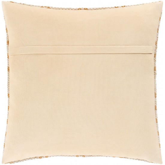 Surya Ryder Pillow Shell With Down Insert 20"H X 20"W Ivory