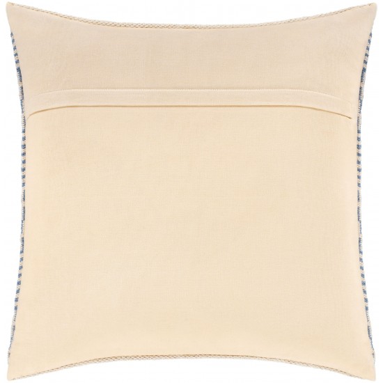 Surya Ryder Ivory Pillow Shell With Down Insert 20"H X 20"W