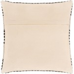 Surya Ryder Black Pillow Shell With Down Insert 20"H X 20"W