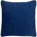 Surya Safflower Navy Pillow Shell With Down Insert 20"H X 20"W