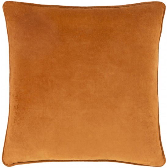 Surya Safflower Camel Pillow Shell With Down Insert 20"H X 20"W