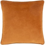 Surya Safflower Camel Pillow Shell With Polyester Insert 20"H X 20"W