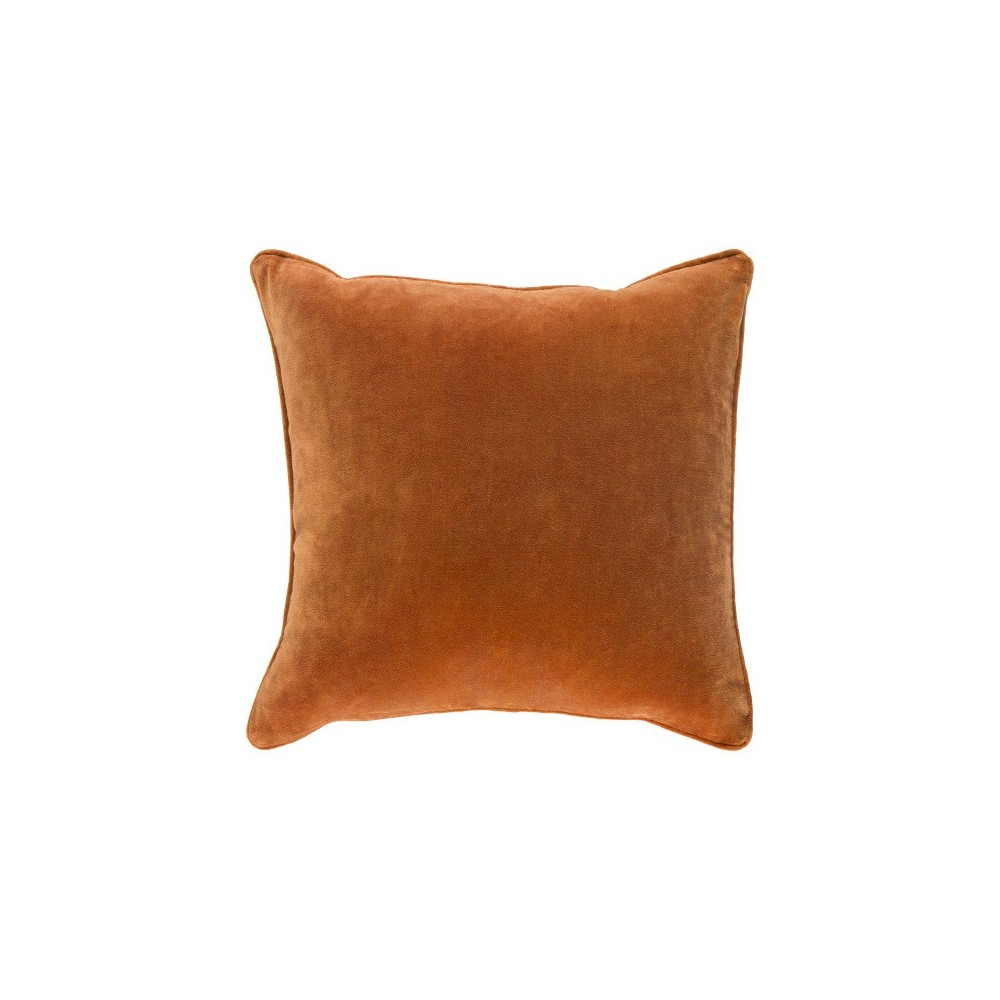 Surya Safflower Camel Pillow Shell With Down Insert 22"H X 22"W