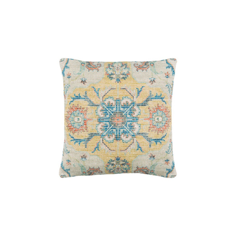 Surya Samsun Pillow Shell With Polyester Insert 18"H X 18"W Cream