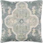 Surya Samsun Pillow Shell With Polyester Insert 20"H X 20"W - Cream, Teal