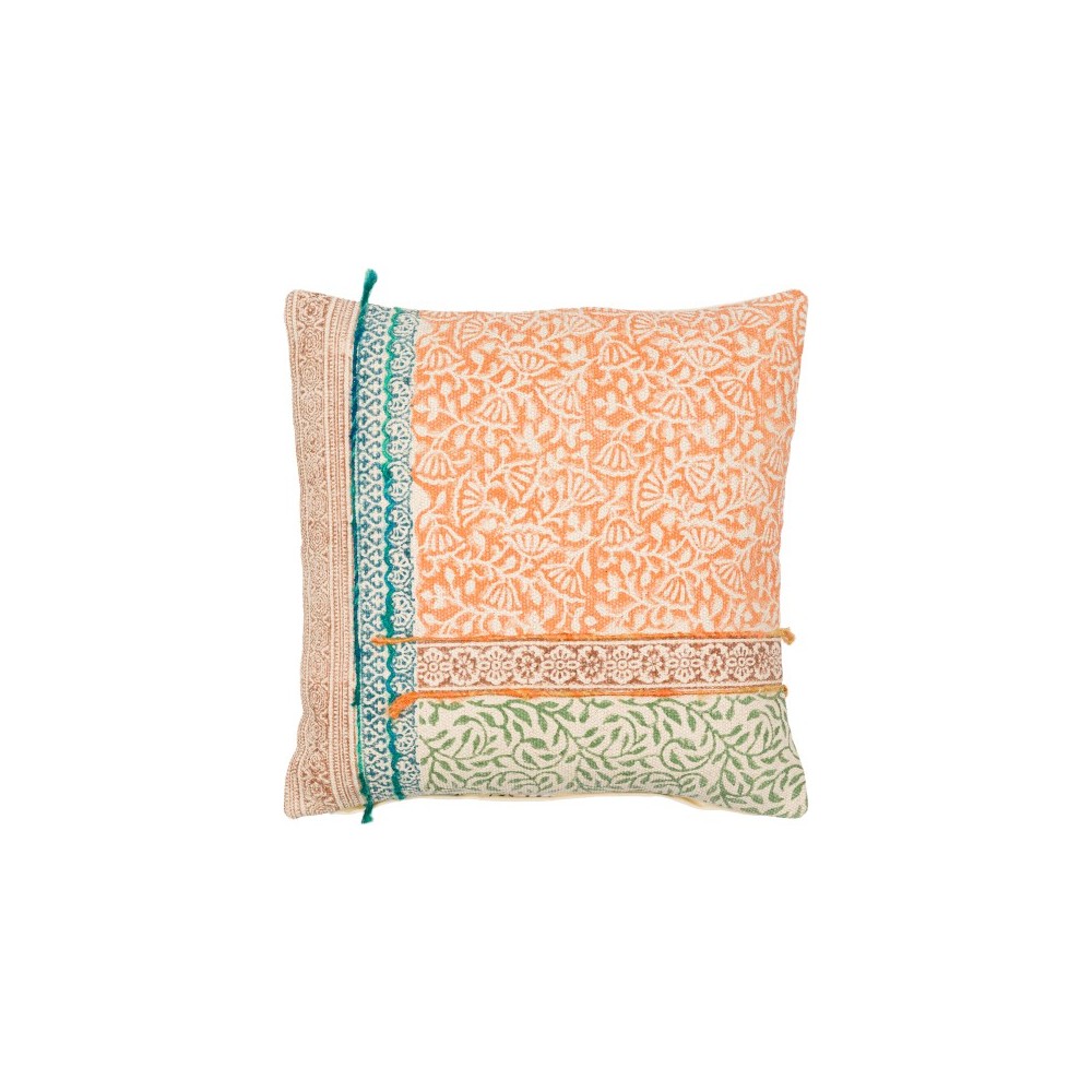 Surya Sanga Pillow Shell With Polyester Insert 20"H X 20"W Light Beige Surya Sanga Pillow Shell With Polyester Insert 20"H X 20"W Light Beige